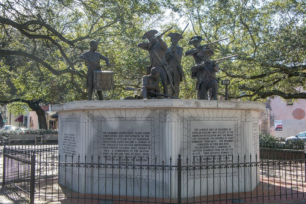 Haitian Monument in Franklin Square honoring Revolutionary War soldiers of African descent