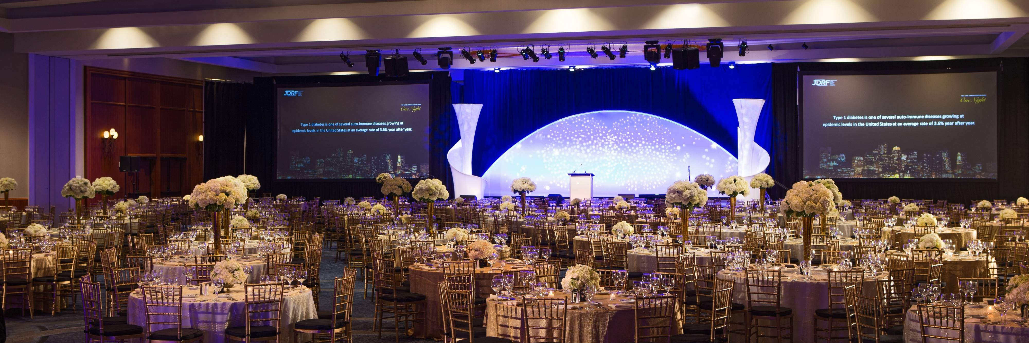 Grand ballroom banquet setup 
