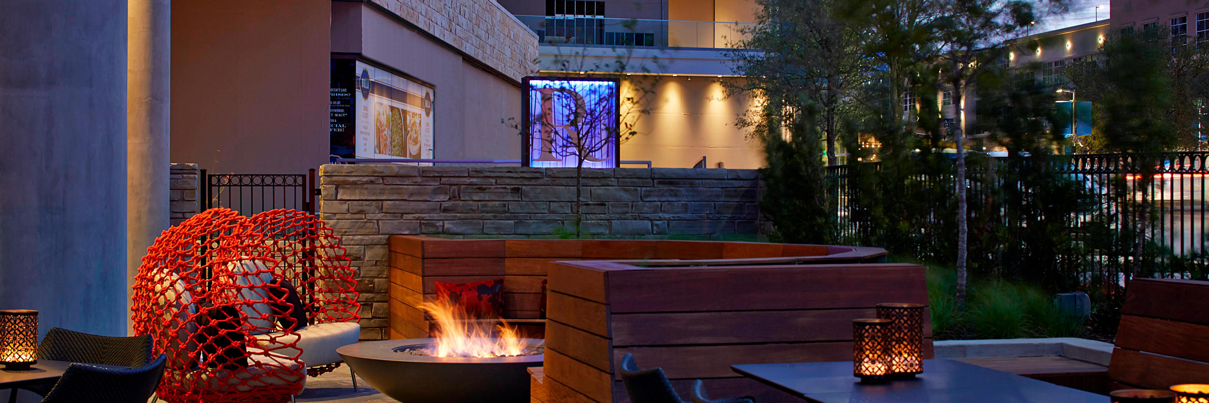 Terrace with fire pit