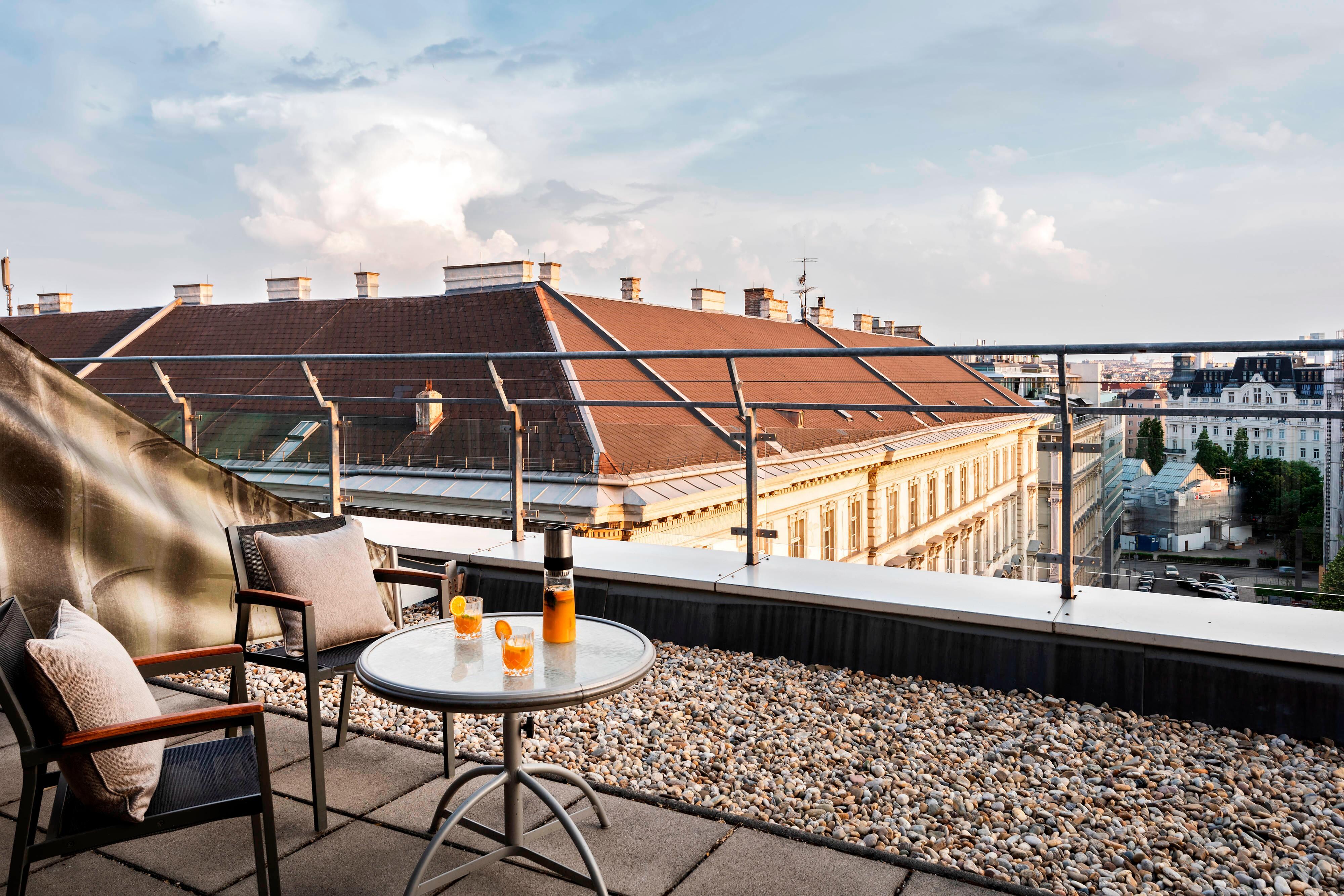 rooftop terrace guest room